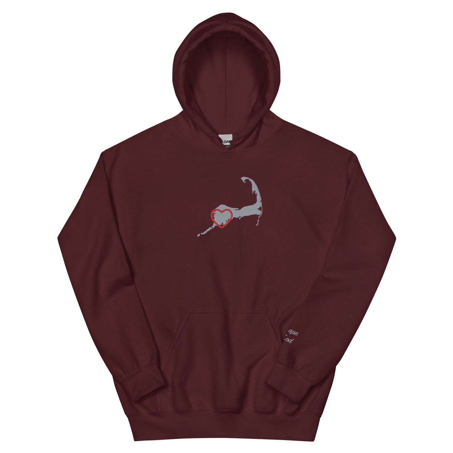 Adult Upper Cape Love Embroidered Hoodie