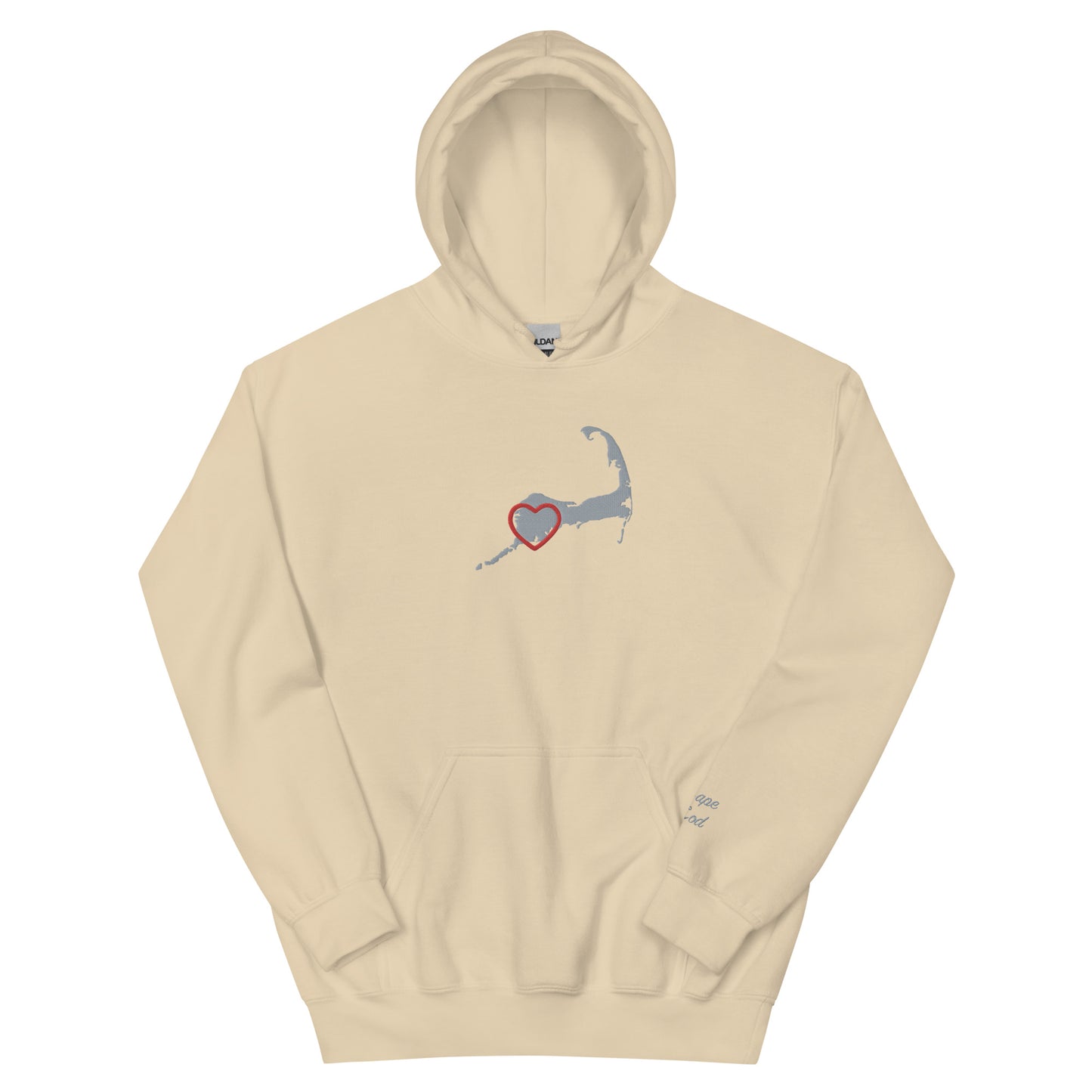 Adult Upper Cape Love Embroidered Hoodie