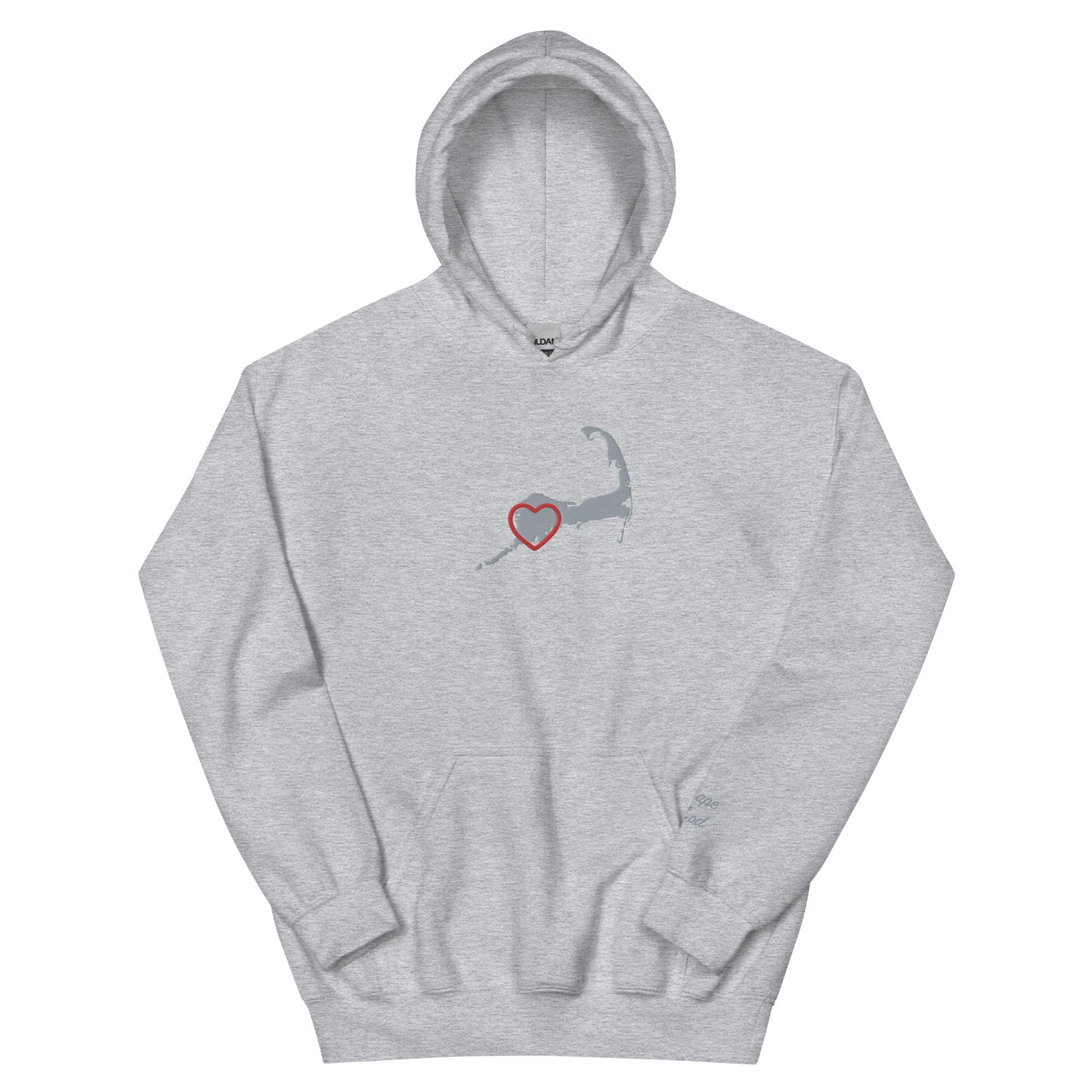 Adult Upper Cape Love Embroidered Hoodie