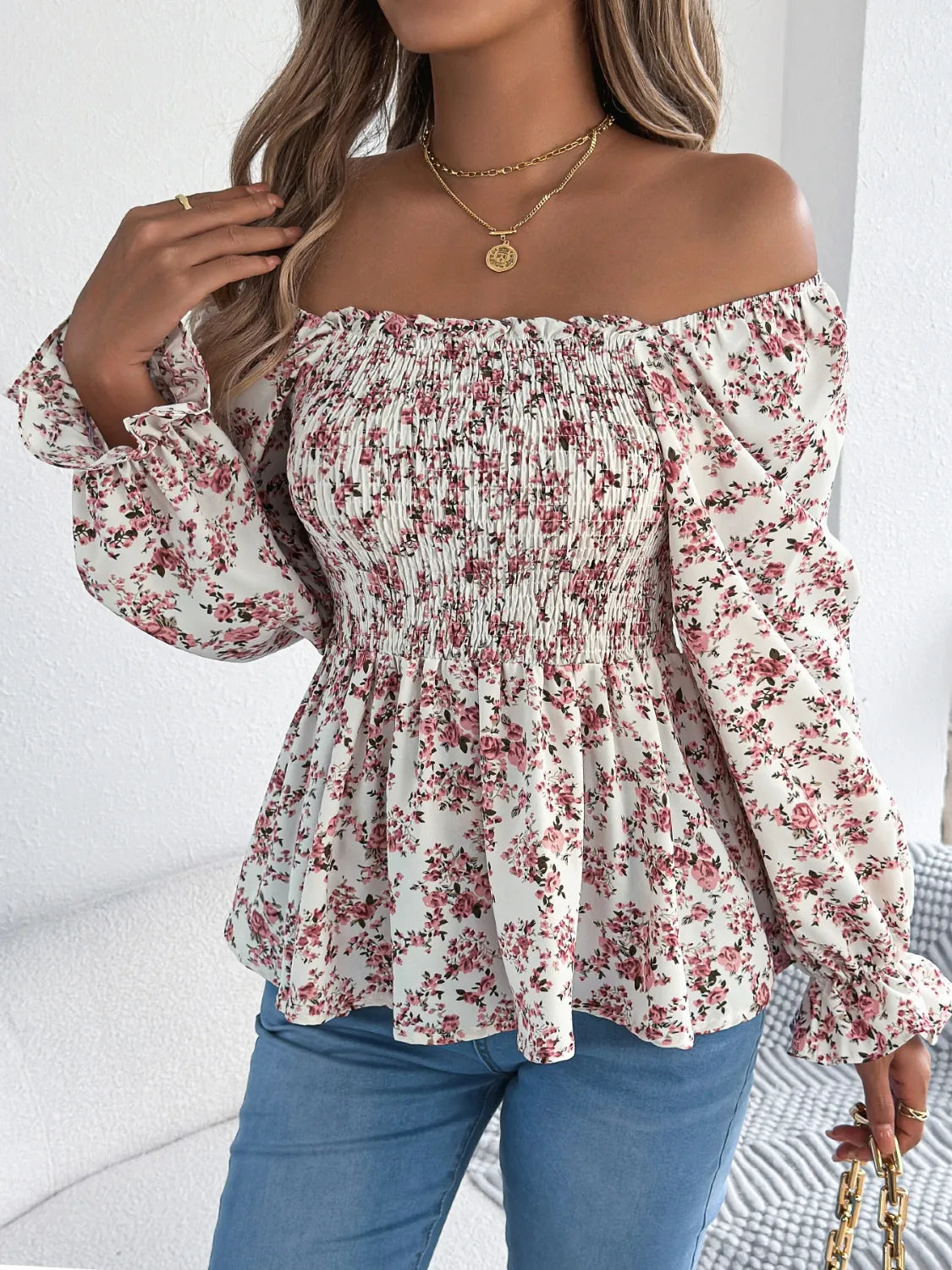 Flounce Cod Floral Square Neck Flounce Sleeve Blouse – Cape Cod Clothing Company