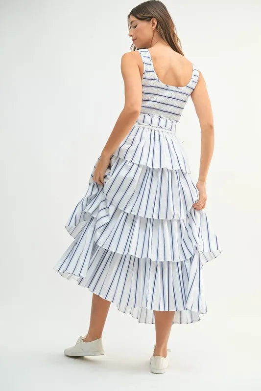 Pin Stripe Layered Midi Dress Cape Cod Clothing Company Pin Stripe Layered Midi Dress Cape Cod Clothing Company