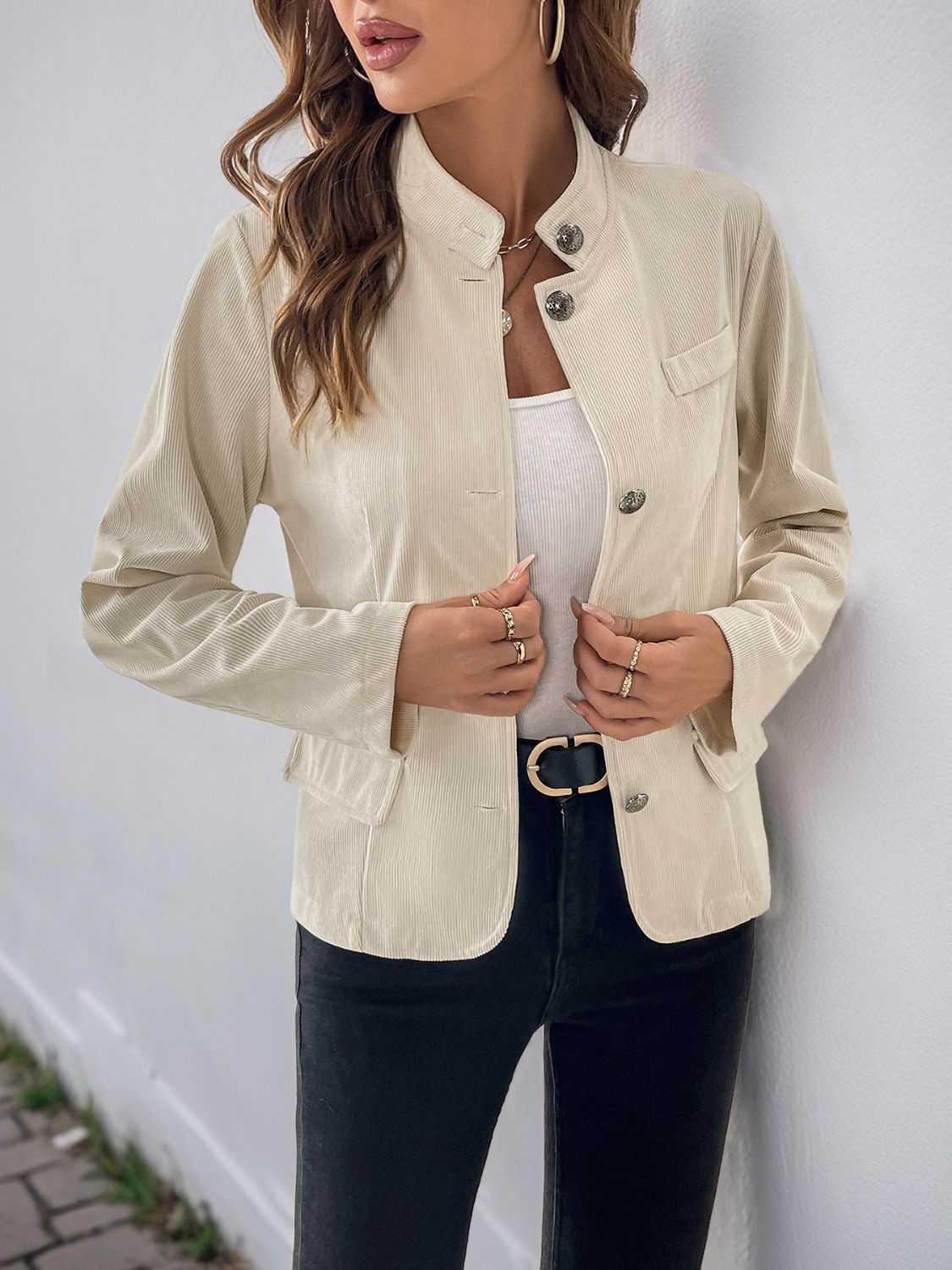 Button Up Mock Neck Jacket – Cape Cod Clothing Company