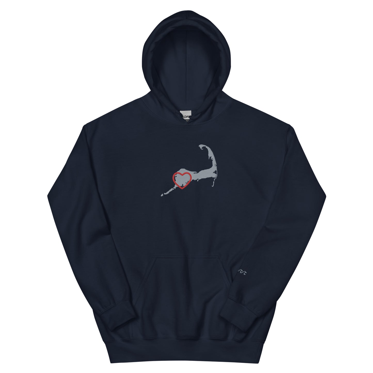 Adult Upper Cape Love Embroidered Hoodie w/Wrist Logo
